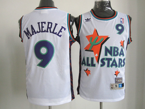  NBA 1995 All Star Phoenix Suns 9 Dan Majerle Throwback Swingman White Jersey